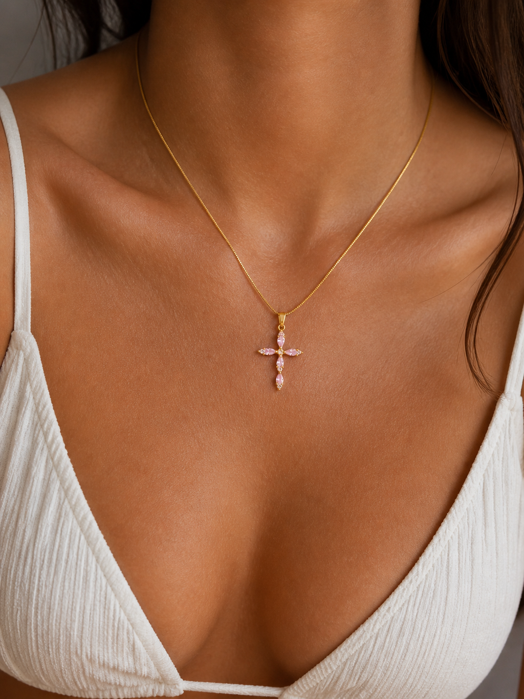 Radiant Cross Necklace