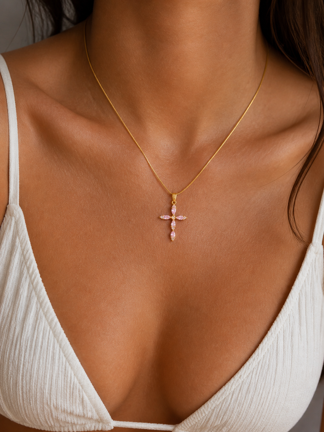 Radiant Cross Necklace