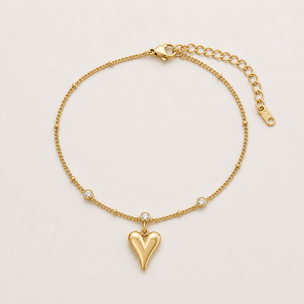 Dainty Heart Chain Anklet
