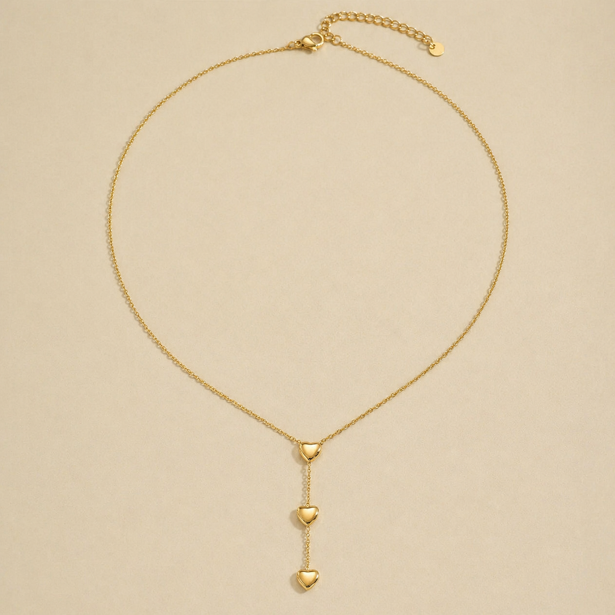 Dainty Trio Heart Necklace