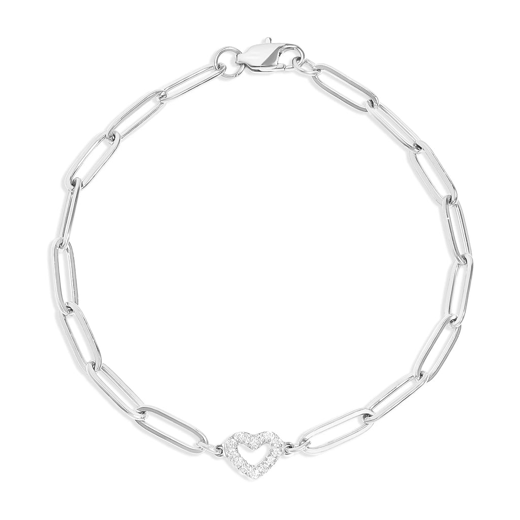 Dainty Heart Link Bracelet