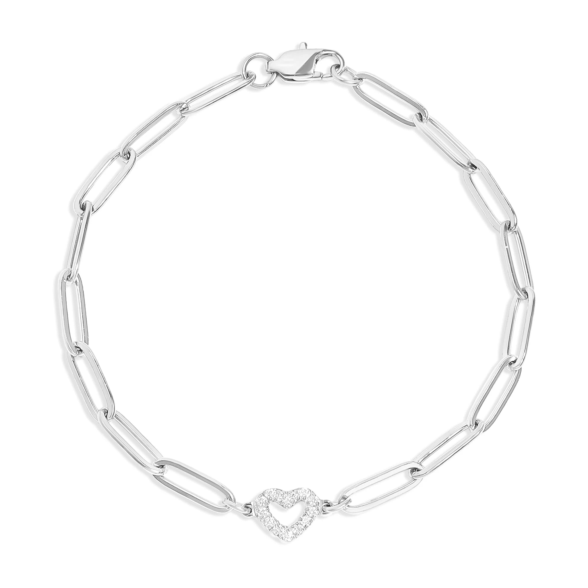 Dainty Heart Link Bracelet