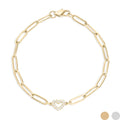 Dainty Heart Link Bracelet