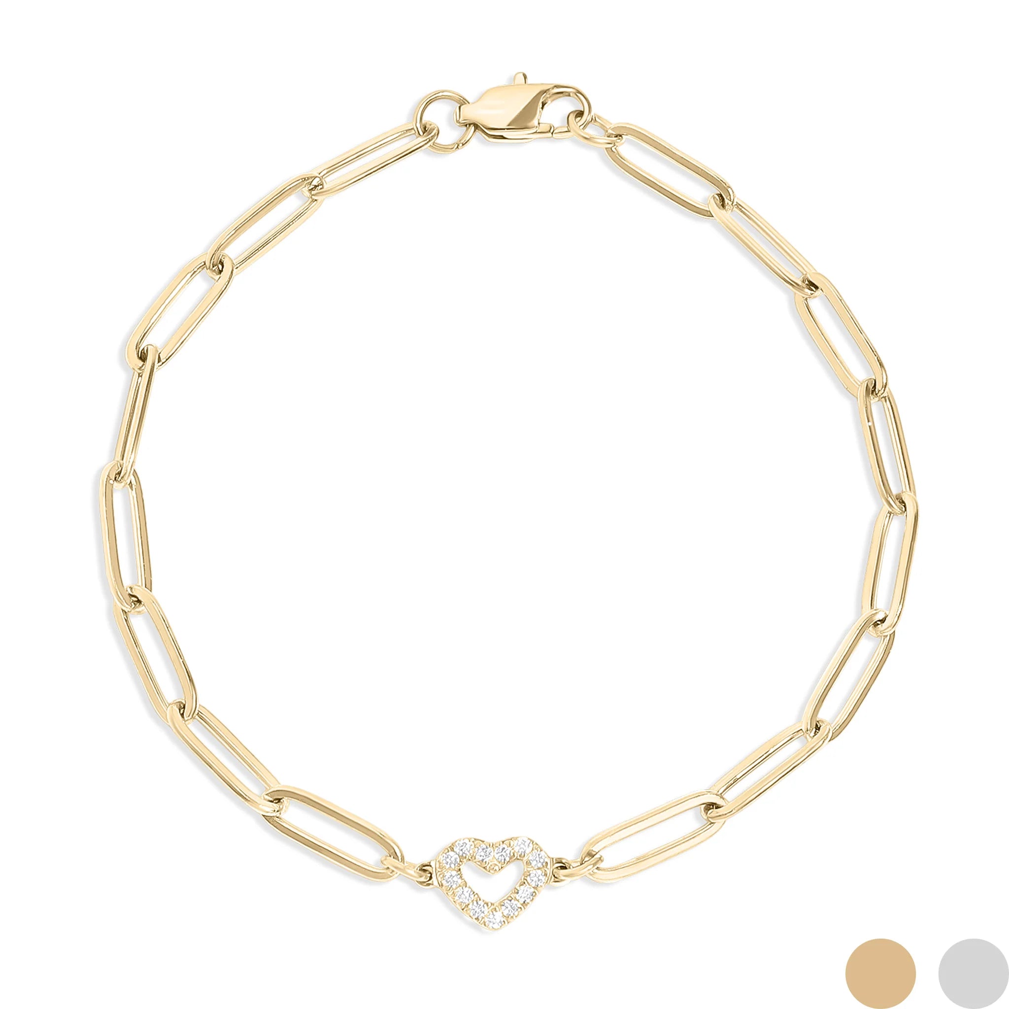 Dainty Heart Link Bracelet