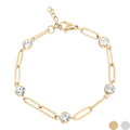 Diamond Paperclip Bracelet