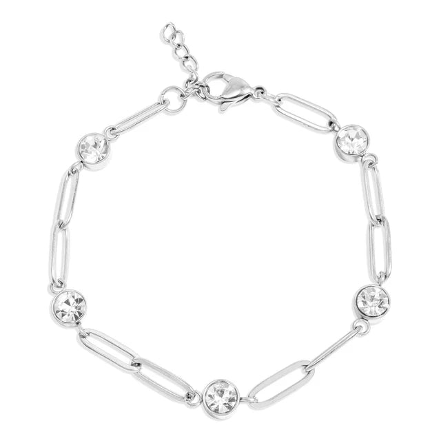 Diamond Paperclip Bracelet