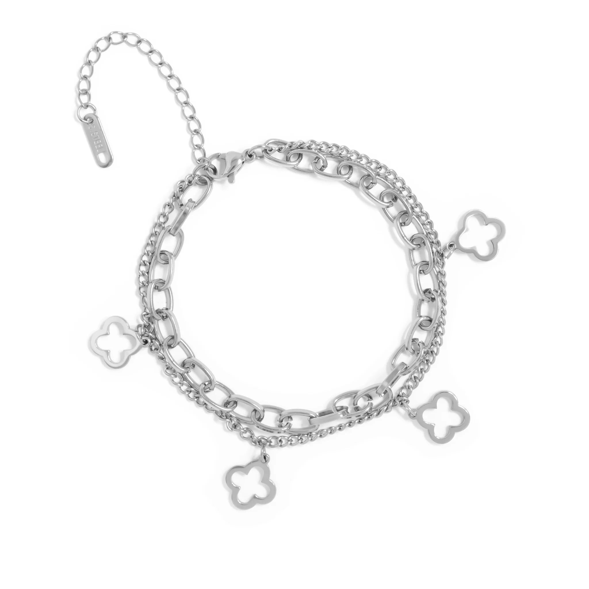 Layered Lucky Clover Bracelet