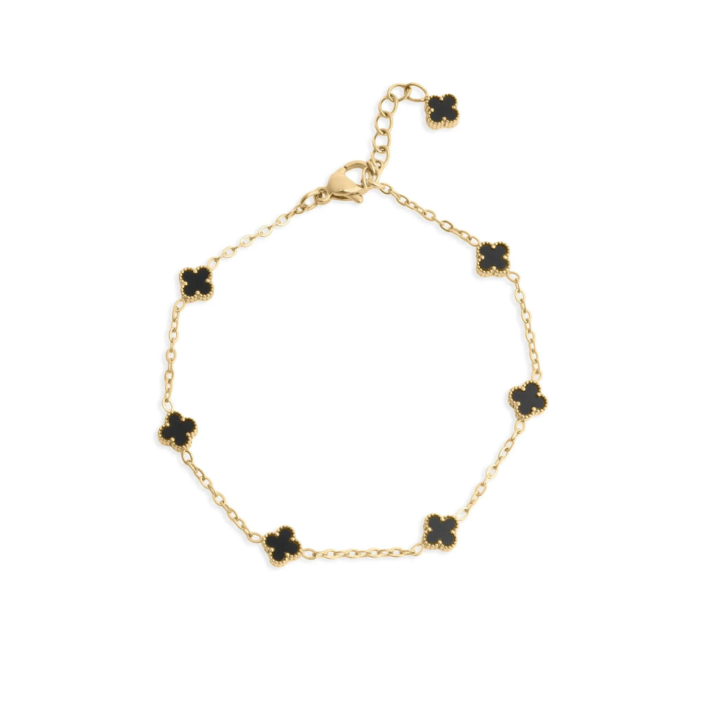 Midnight Clover Bracelet