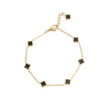 Midnight Clover Bracelet