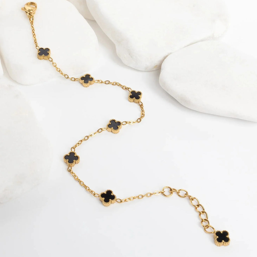 Midnight Clover Bracelet