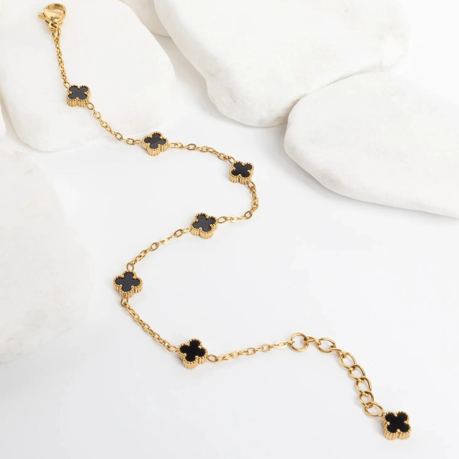 Midnight Clover Bracelet