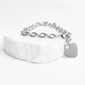 Bold Heart Link Bracelet