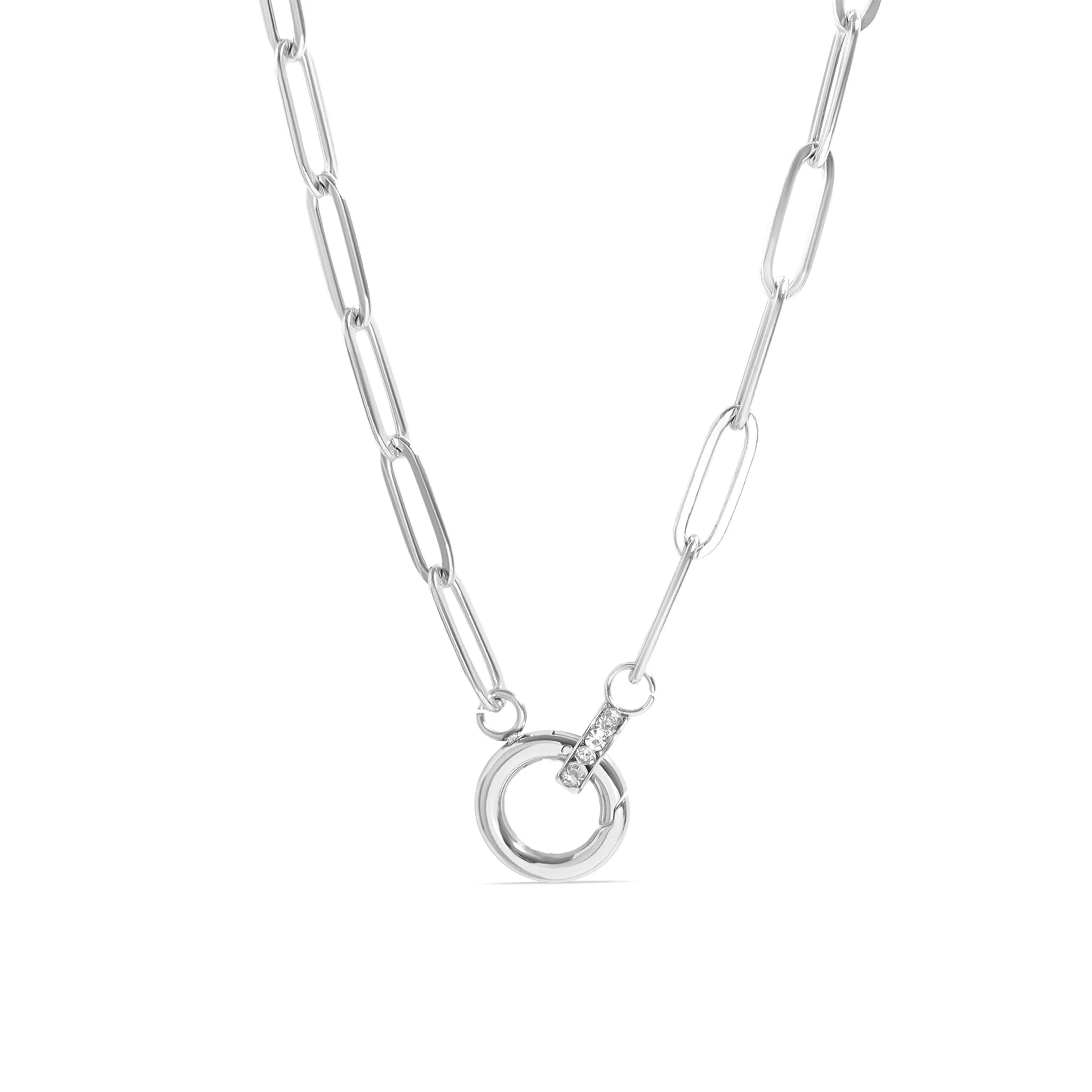 Paperclip Charm Holder Necklace