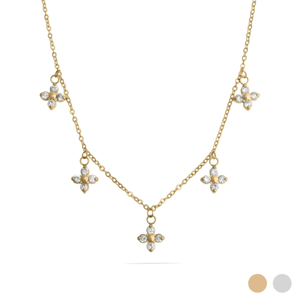 Floral Dangle Necklace