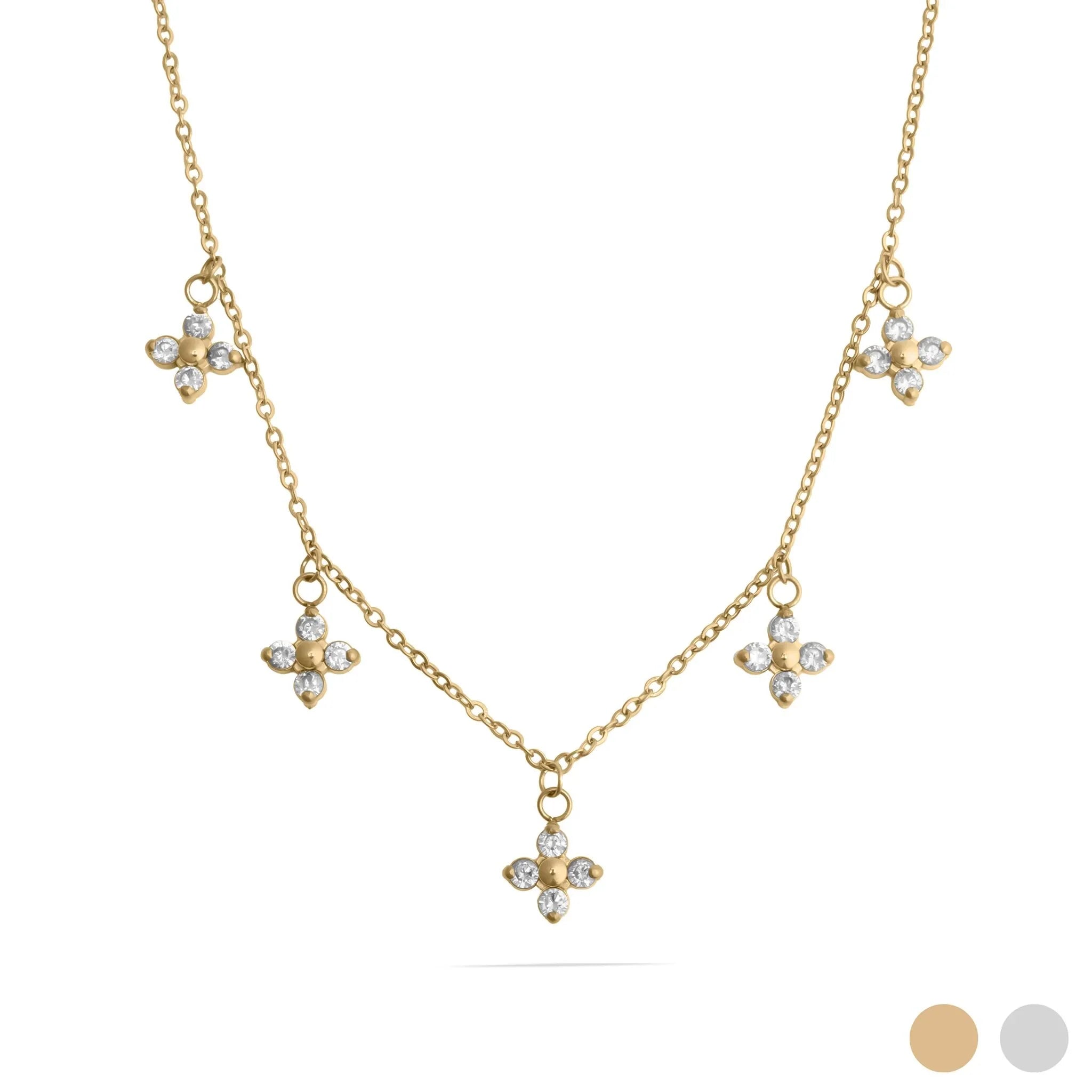Floral Dangle Necklace