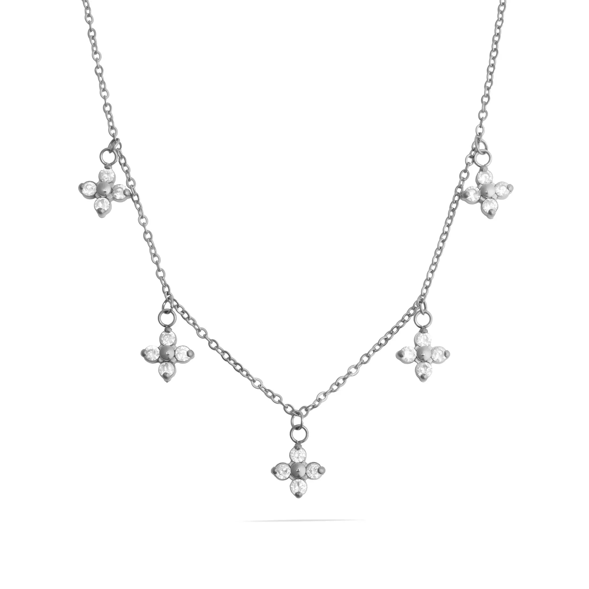 Floral Dangle Necklace