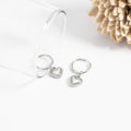 Soleil Heart Drop Hoops