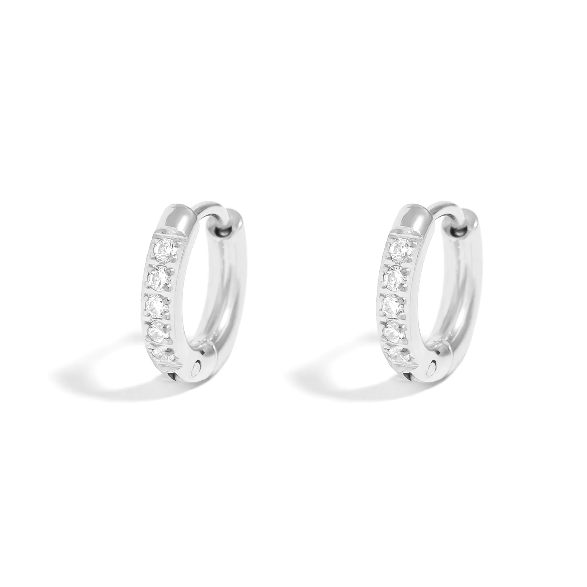 Mini Huggie Diamond Earrings