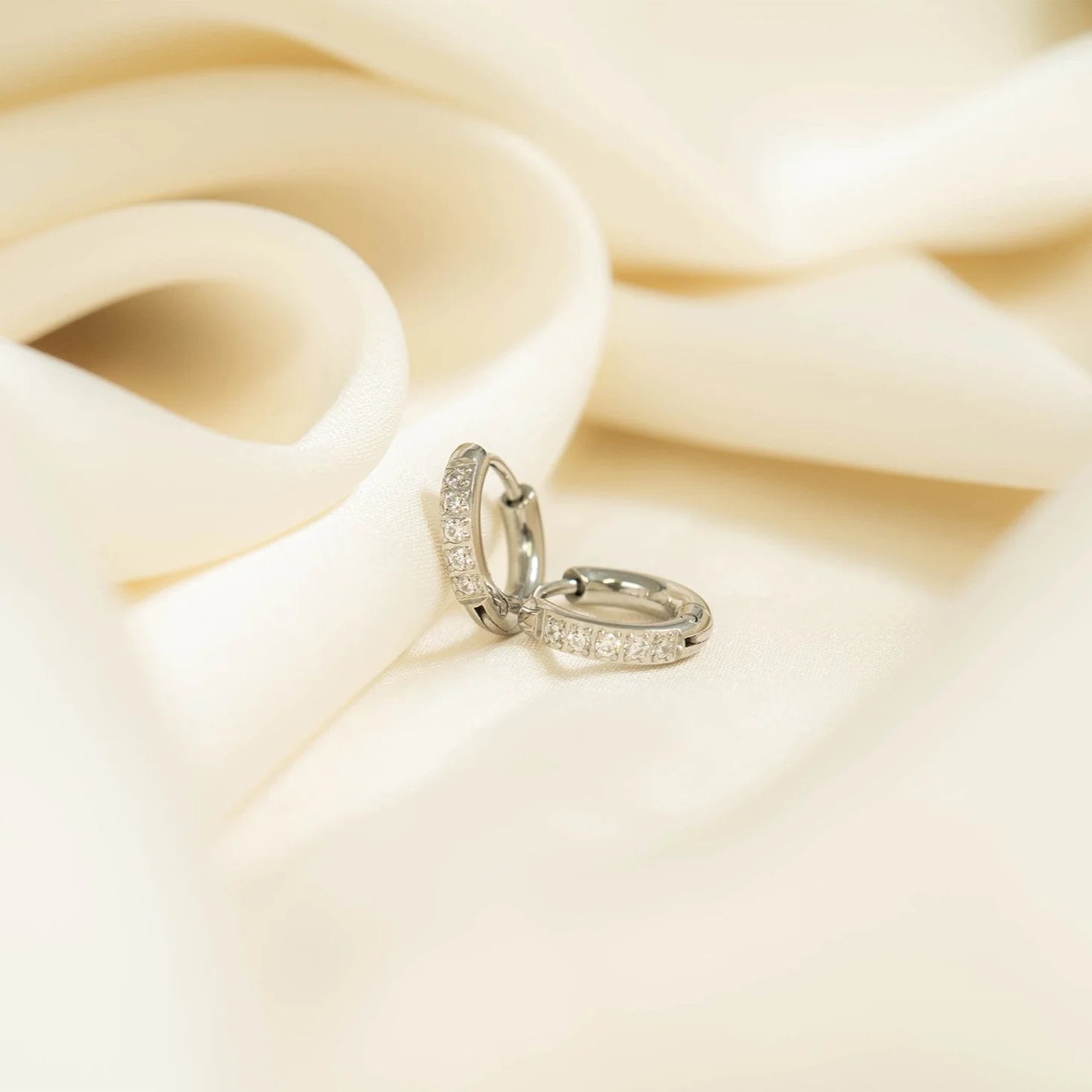 Mini Huggie Diamond Earrings
