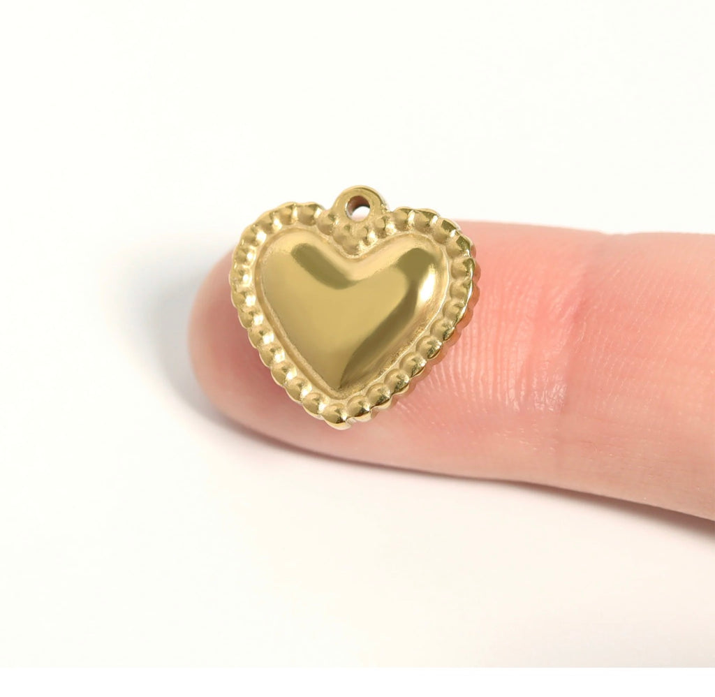 Mini Gold Heart Charm