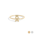 Cancer Ribbon Stackable Ring