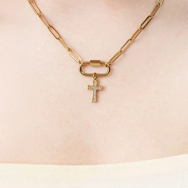 Crystal Cross Charm