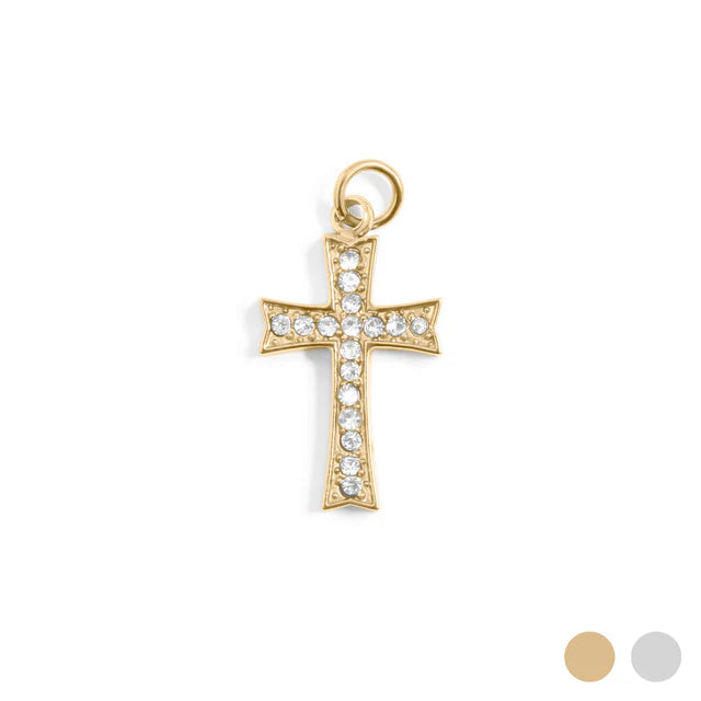 Crystal Cross Charm
