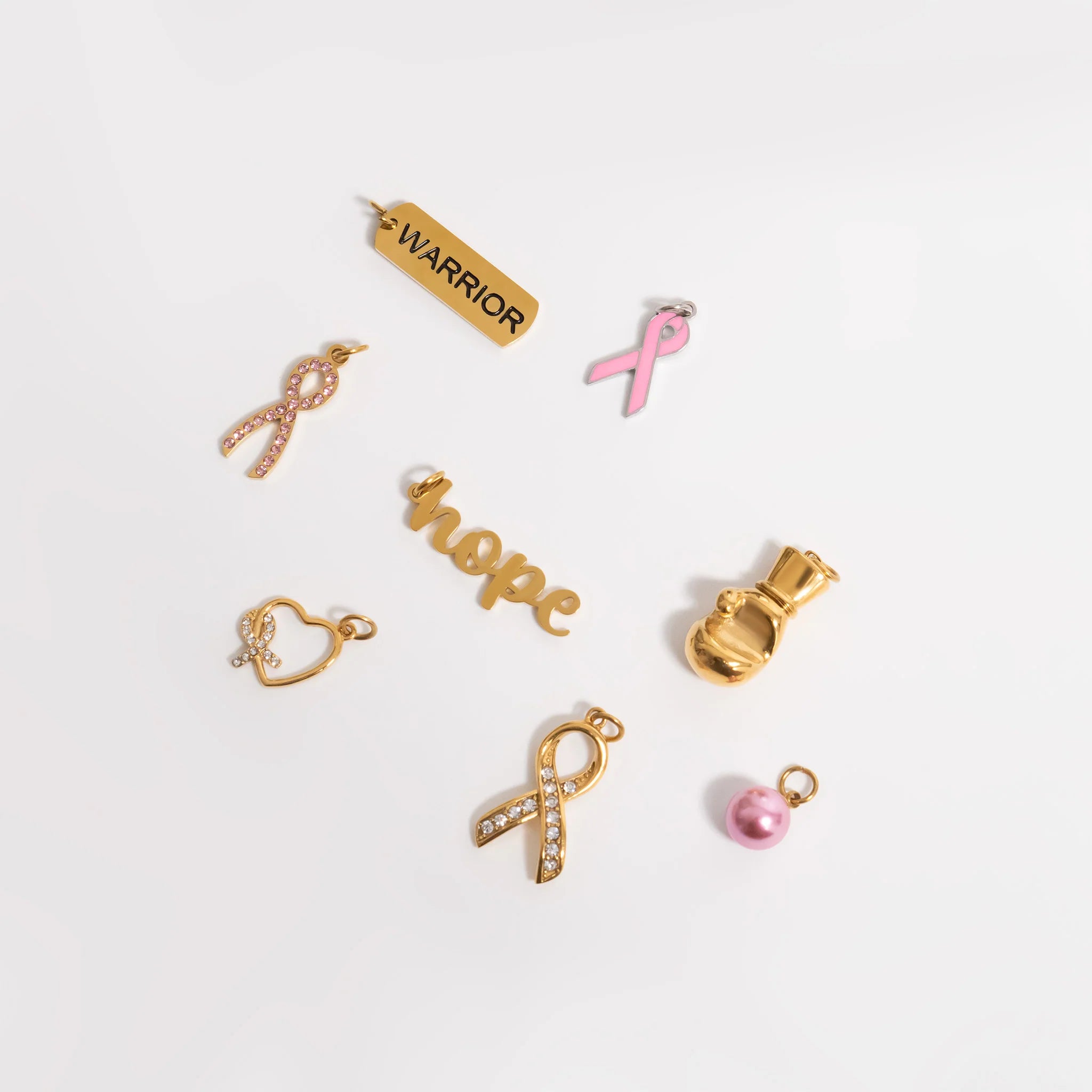 Breast Cancer Ribbon Charm