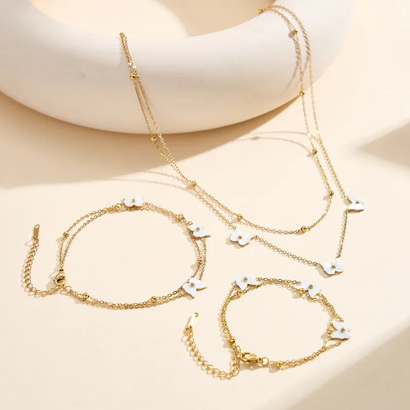 Layered Butterfly Bliss Anklet