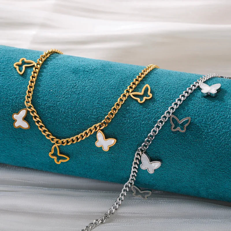 Butterfly Charm Chain Anklet