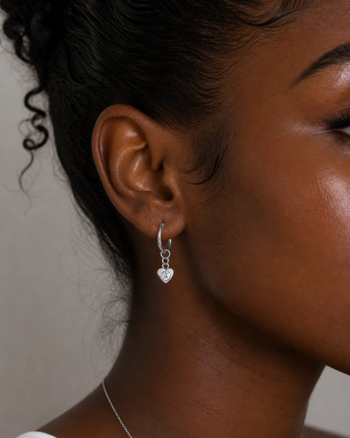 Heart Drop Crystal Earrings