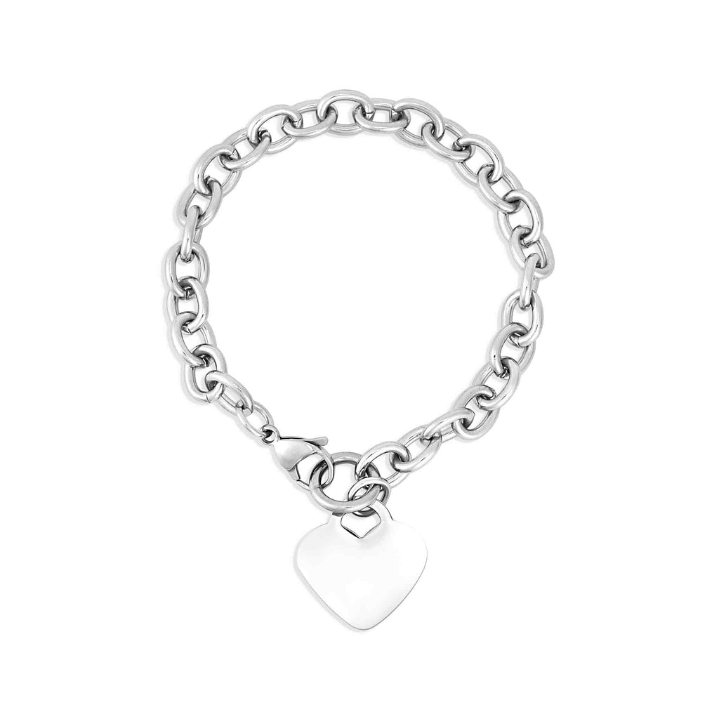 Bold Heart Link Bracelet