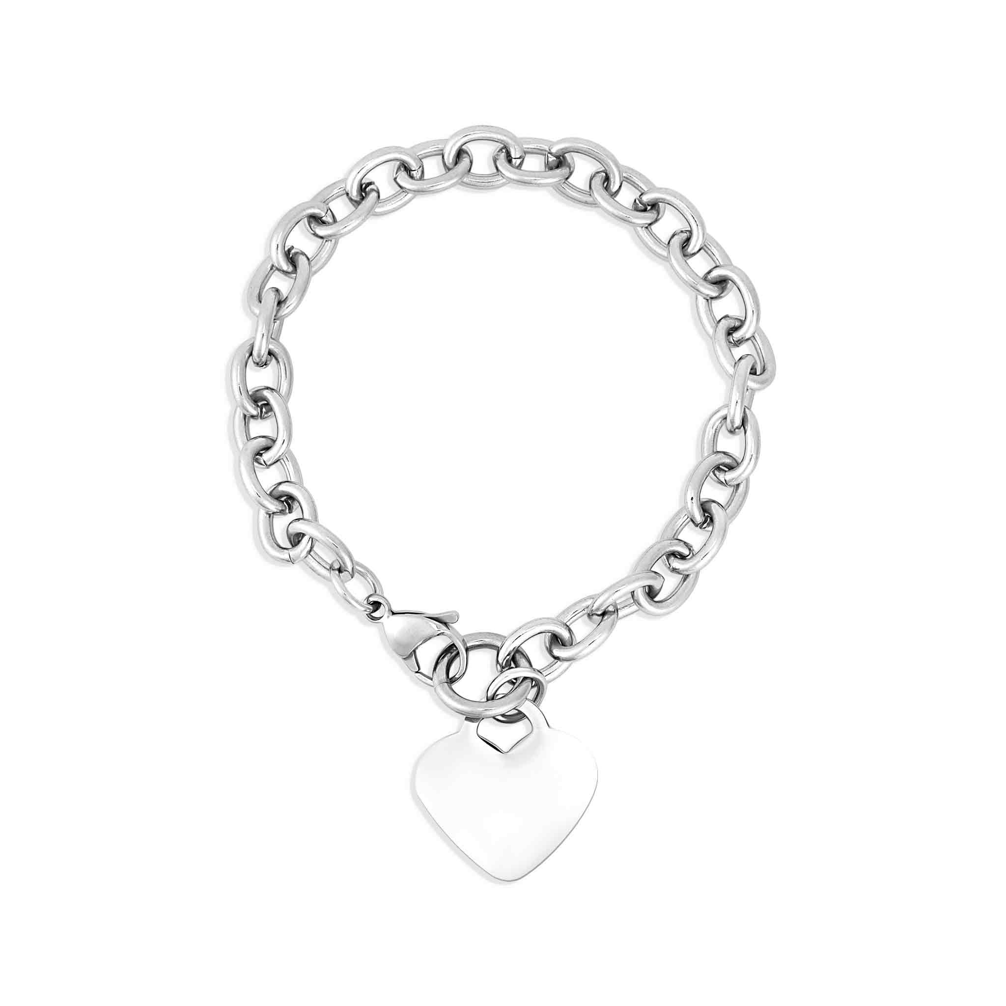 Bold Heart Link Bracelet