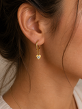 Heart Drop Crystal Earrings